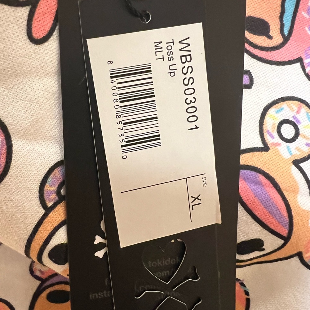 Tokidoki Cartoon Print Crop Top - Pink and Purple - Picture 8 of 11